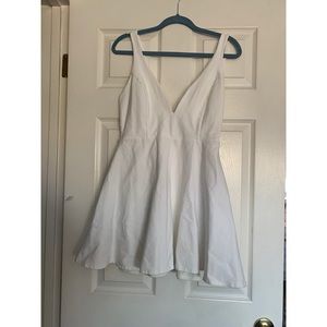 White skater dress